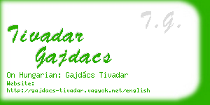 tivadar gajdacs business card