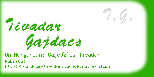 tivadar gajdacs business card